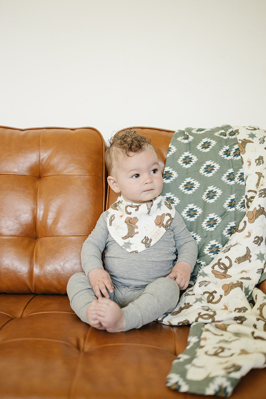 Outlaw Cowboy Classic Muslin Bib - HoneyBug
