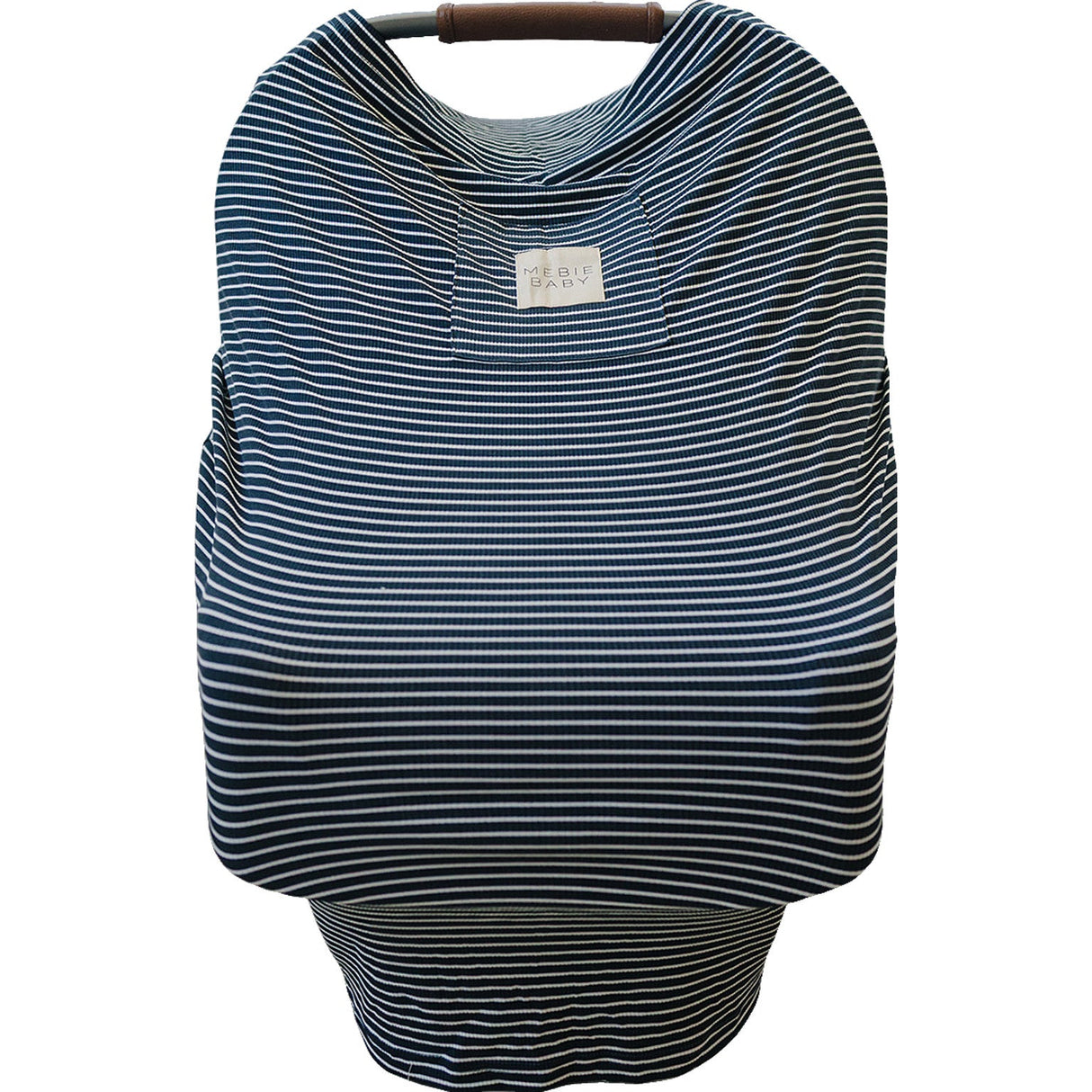 Navy Stripes Ribbed Bamboo Multi-Use Cover - HoneyBug