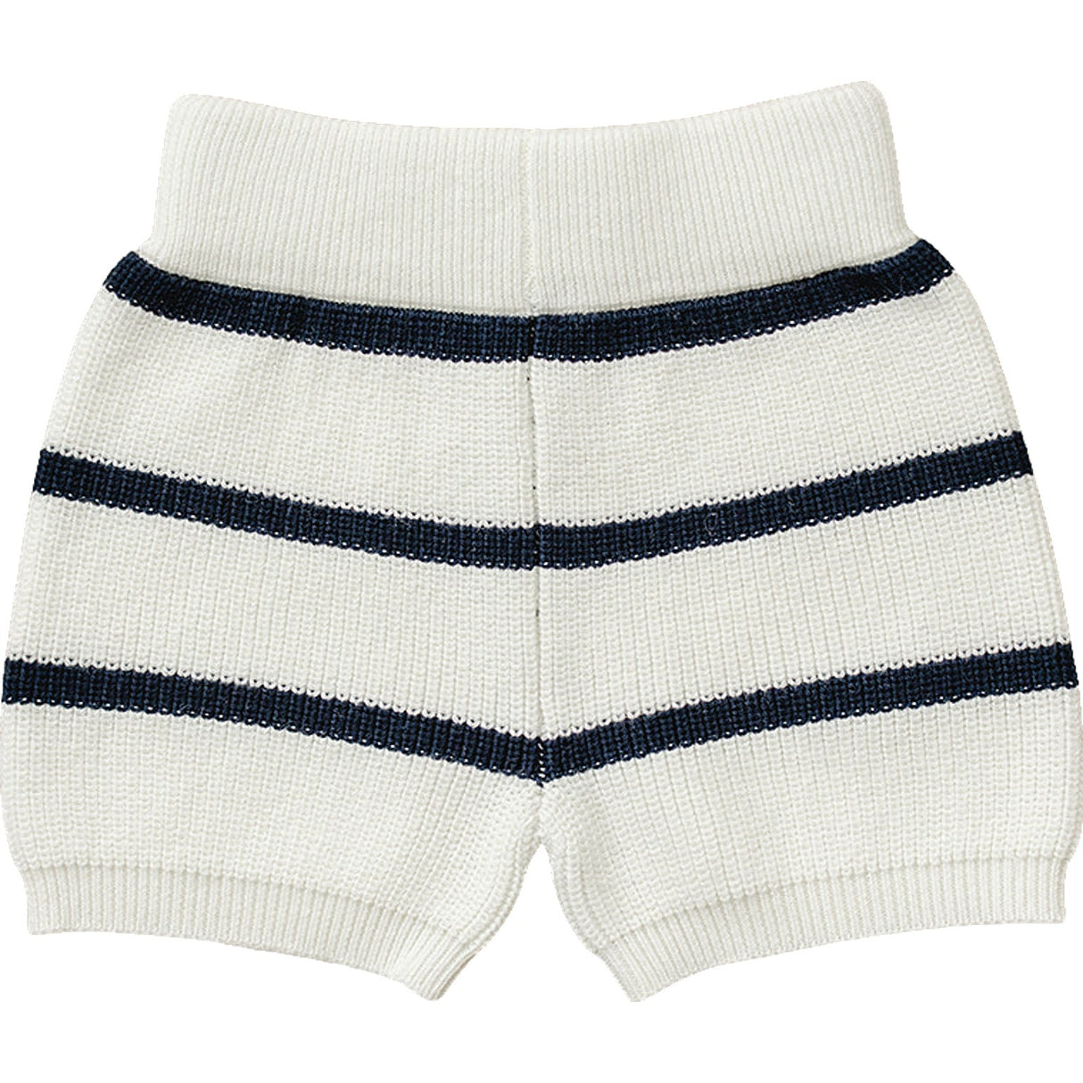Navy Stripe Knit Shorts - HoneyBug