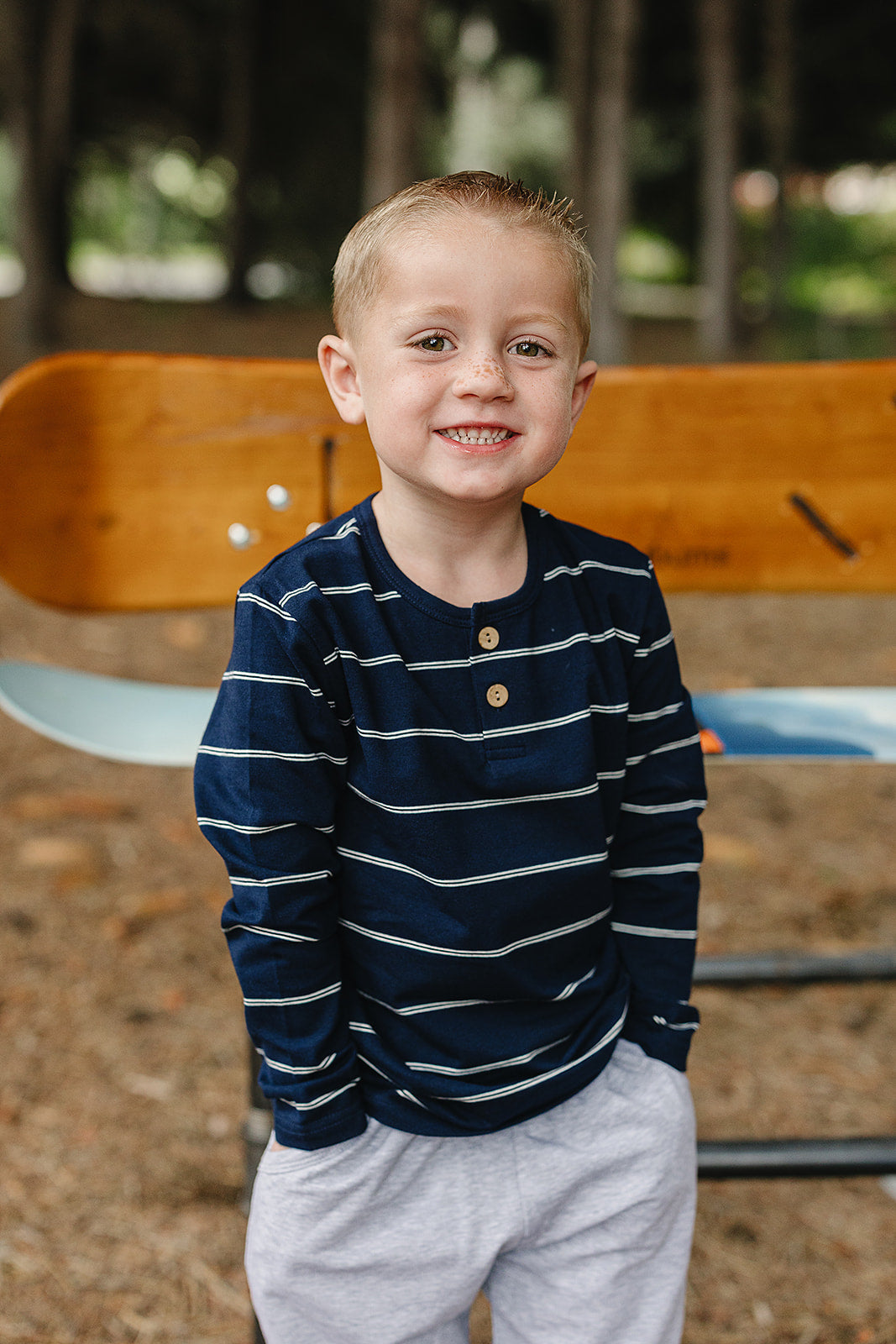 Navy Stripe Long Sleeve Tee - HoneyBug