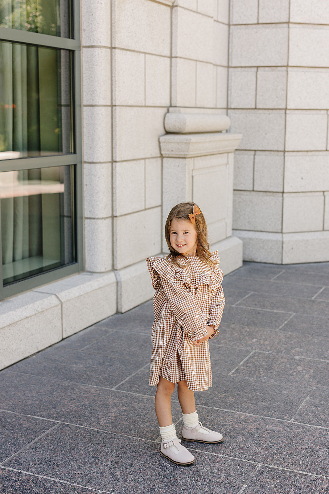 Gingham Ruffle Dress - HoneyBug