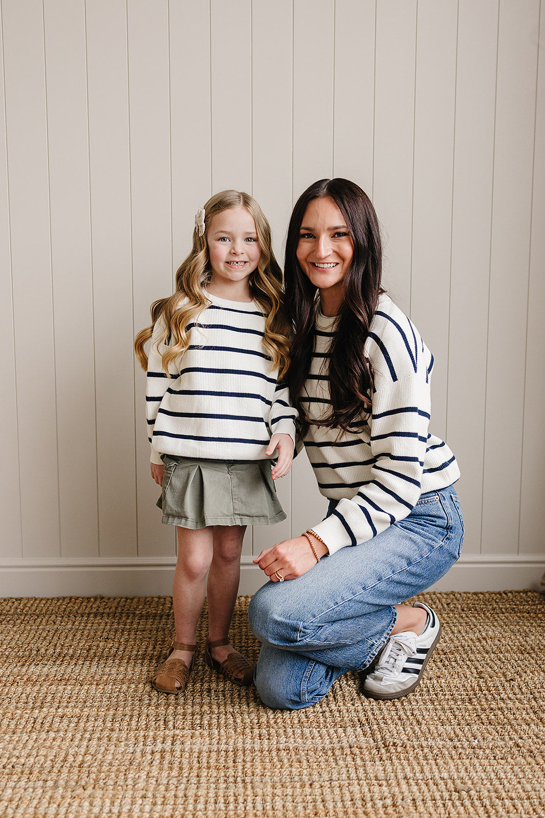 Navy Stripe Adult Knit Sweater - HoneyBug