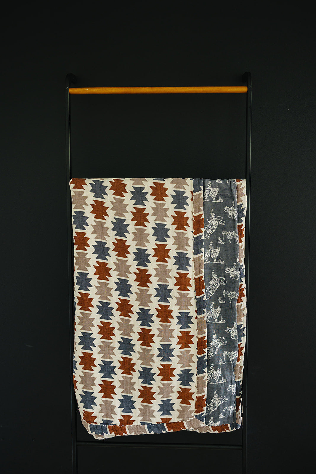 Western Aztec + Wild West Muslin Quilt - HoneyBug