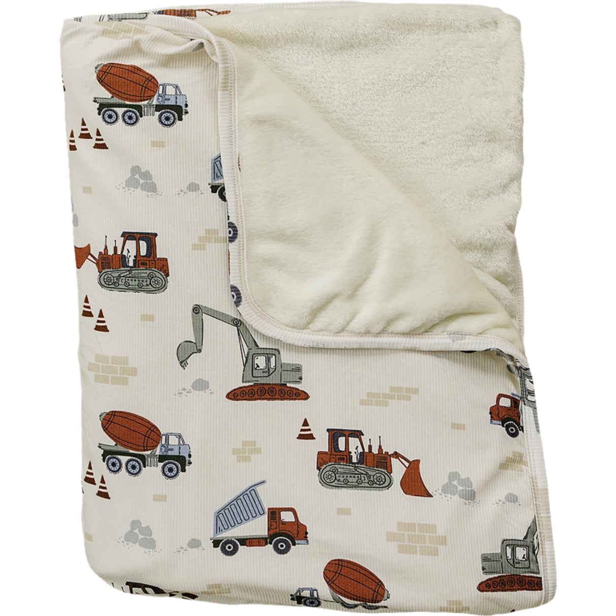 Construction Trucks Ribbed Bamboo Fleece Quilt - HoneyBug