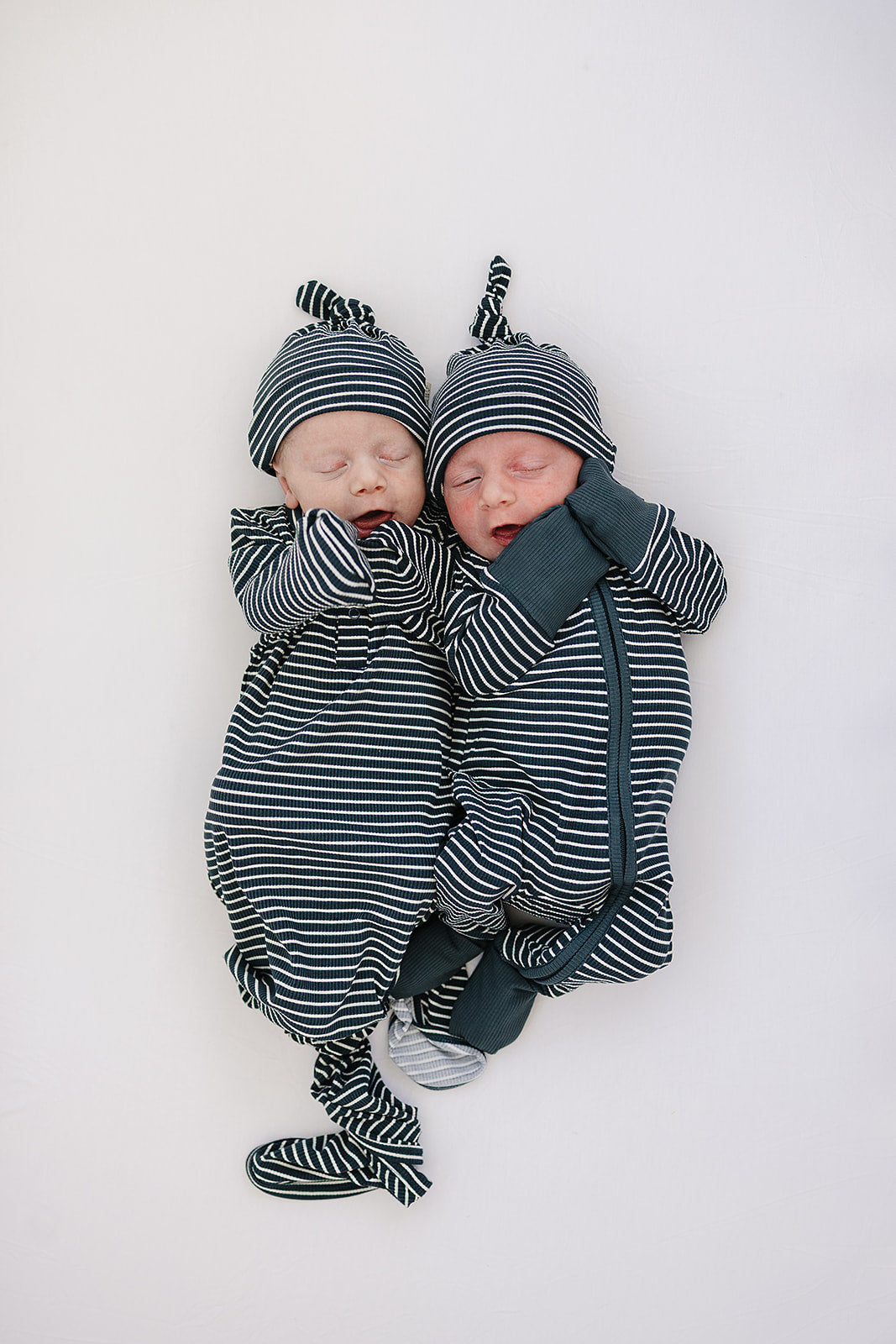 Navy Stripes Ribbed Bamboo Zipper - HoneyBug