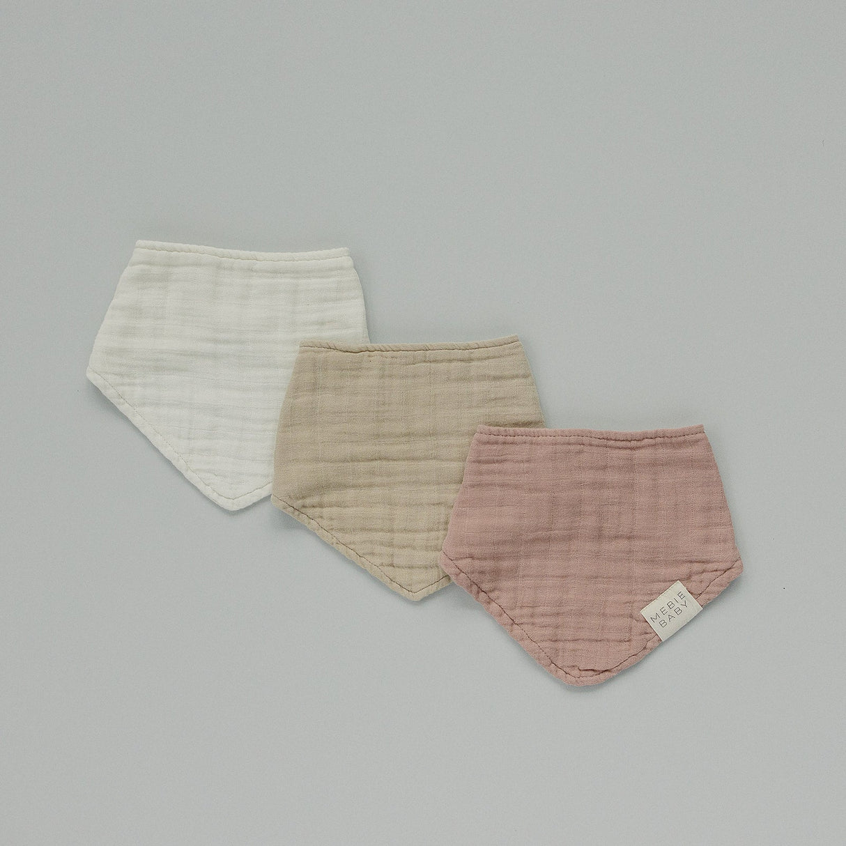Cream Muslin Bib - HoneyBug