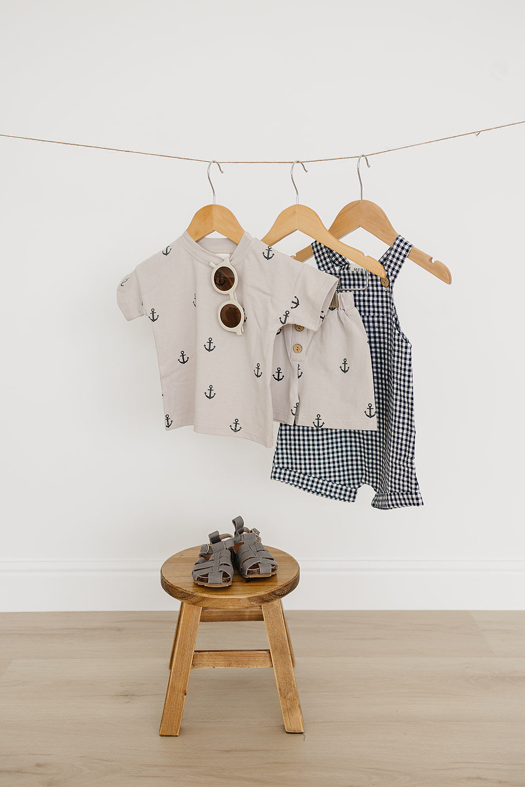 Anchors Button Short Set - HoneyBug