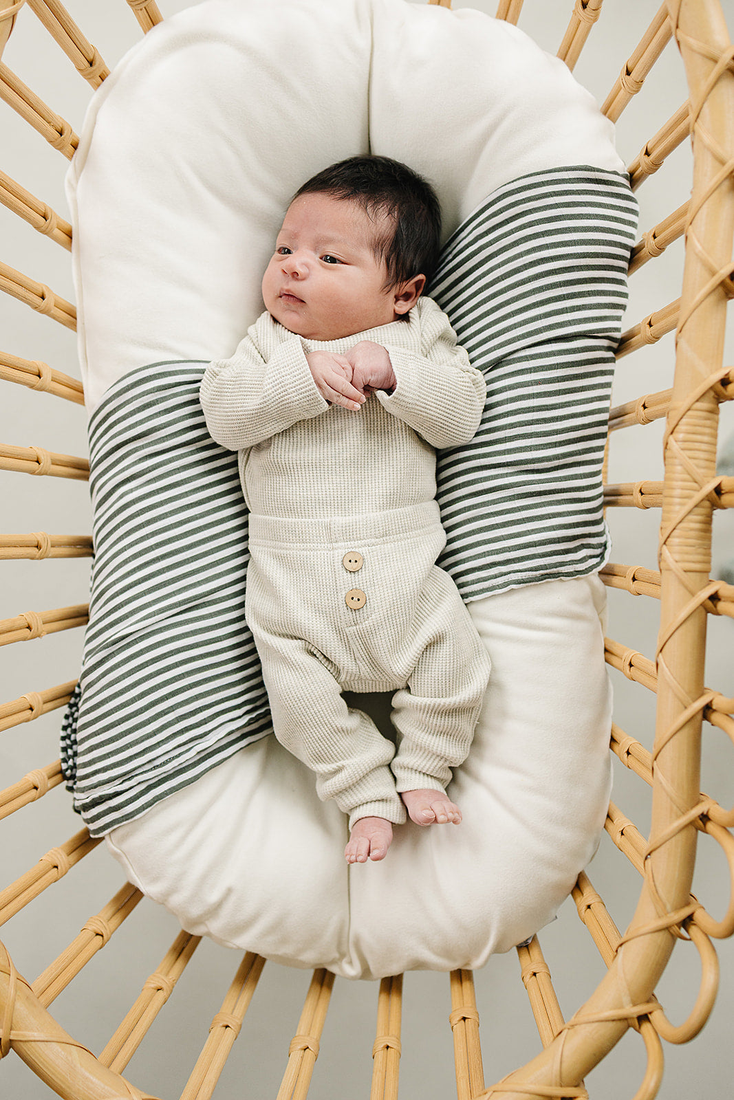 Heather Grey Bodysuit Waffle Set - HoneyBug