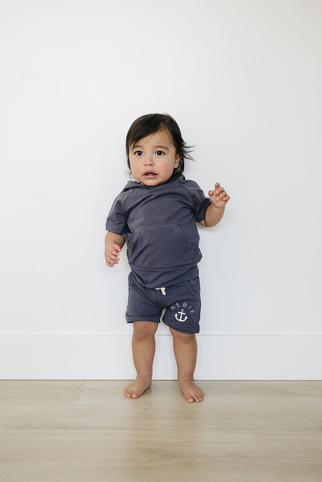 Slate Hooded Tee - HoneyBug