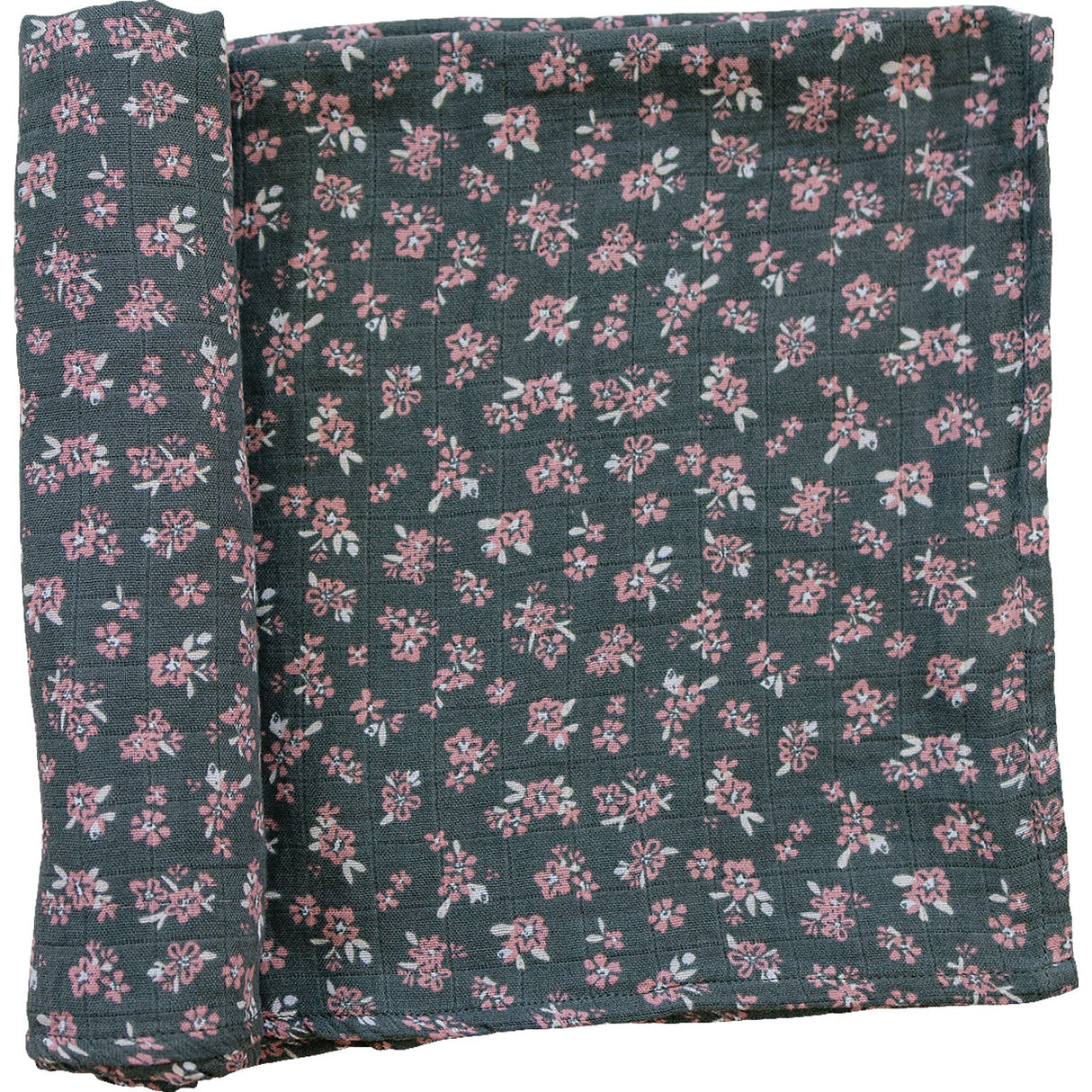 Olive Bloom Muslin Swaddle Blanket - HoneyBug