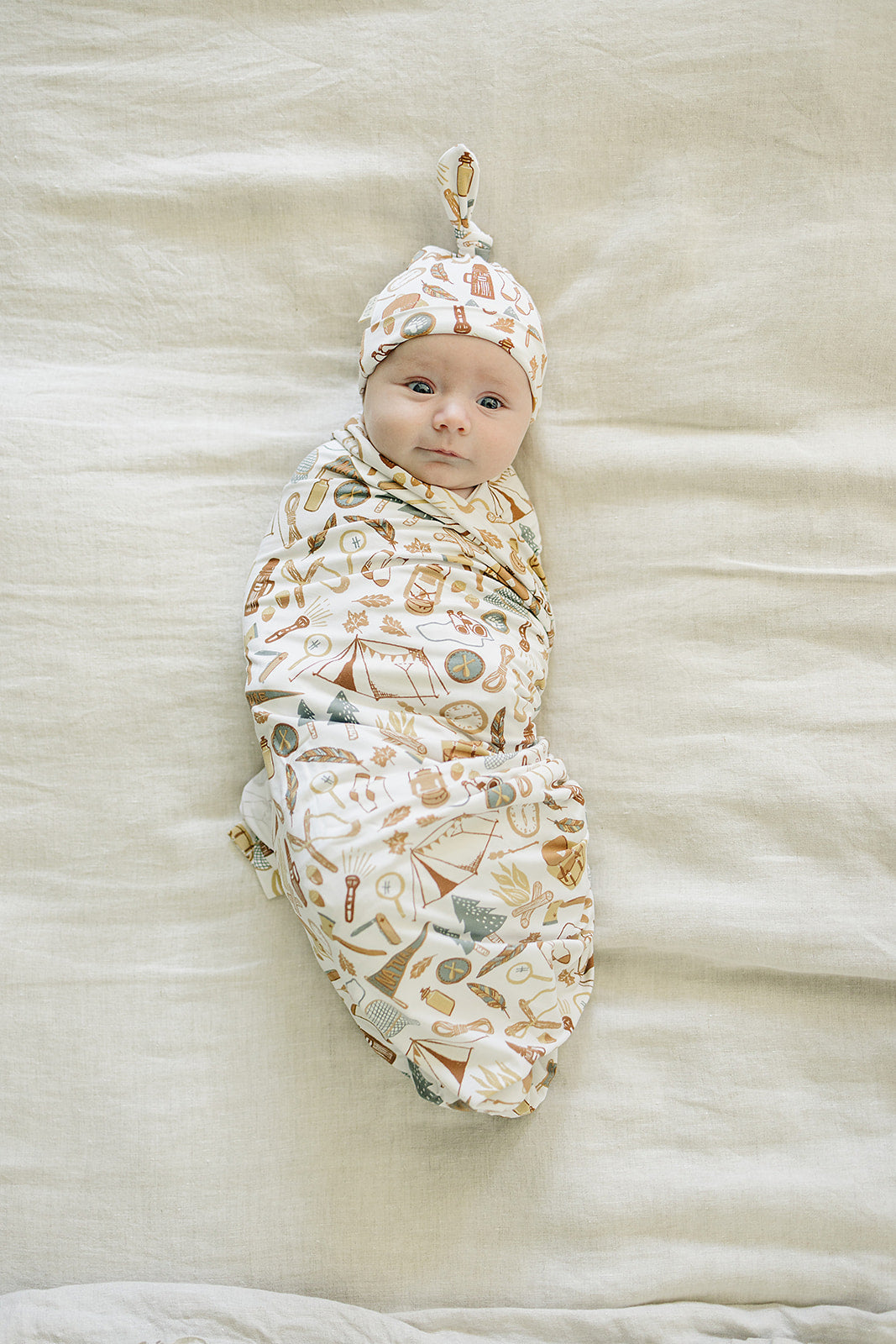 Camping Trip Bamboo Stretch Swaddle - HoneyBug