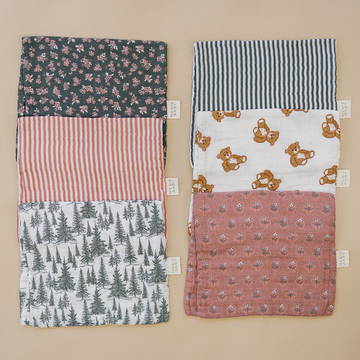 Forrest Muslin Burp Cloth - HoneyBug