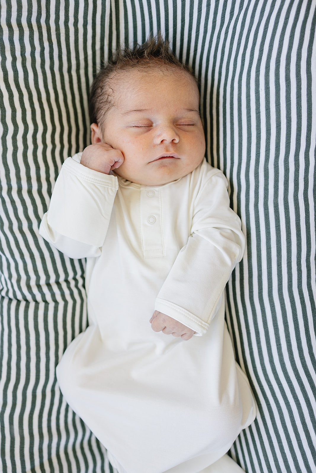 White Bamboo Knot Gown - HoneyBug