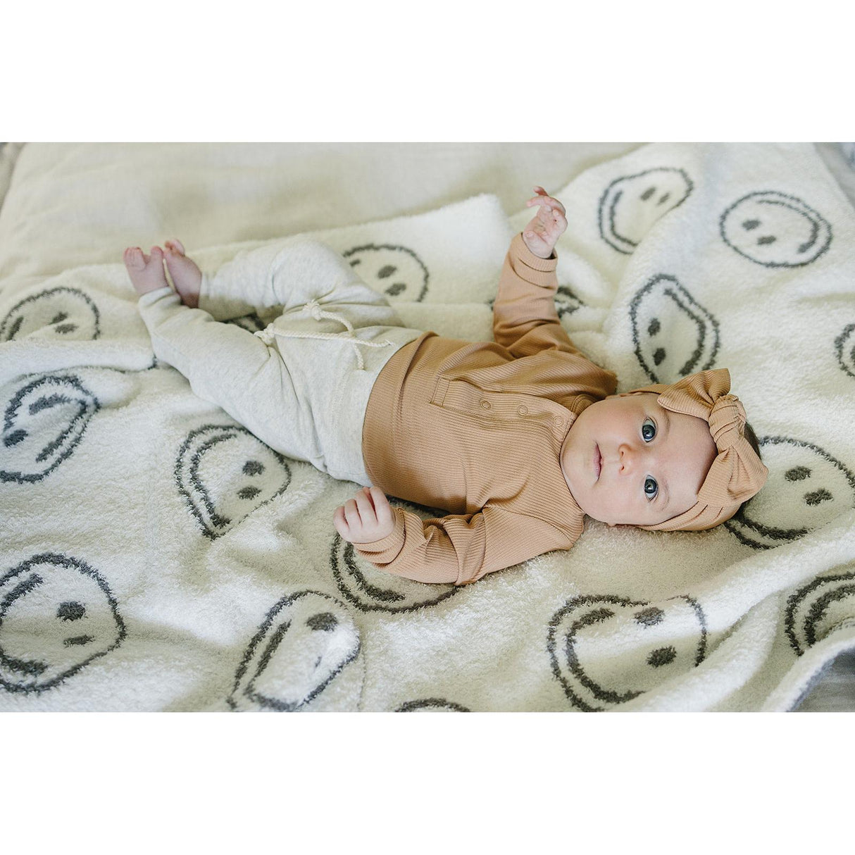 Latte Bamboo Snap Long Sleeve Ribbed Bodysuit - HoneyBug