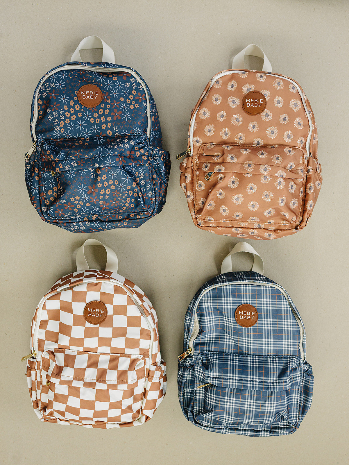 Rust Wavy Checkered Mini Backpack - HoneyBug