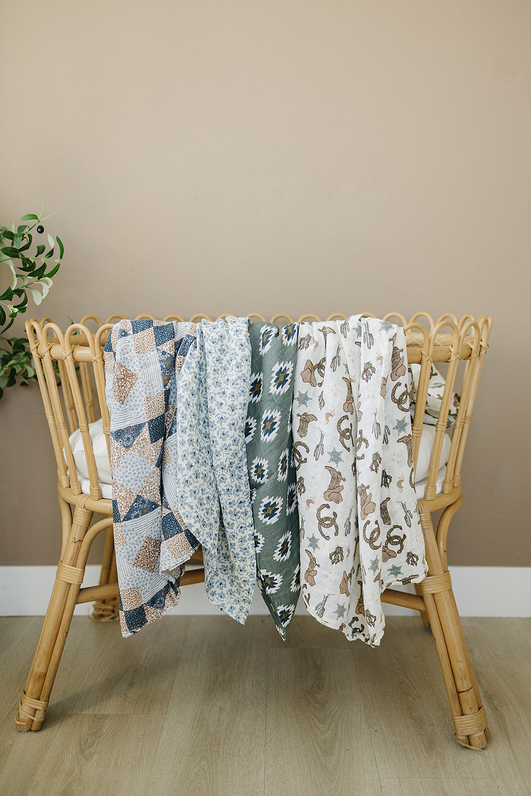 Outlaw Cowboy Muslin Swaddle Blanket - HoneyBug