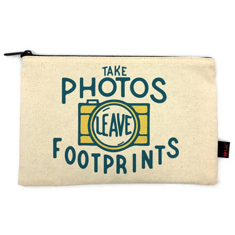 Take Photos, Leave Footprints Pencil Pouch - HoneyBug