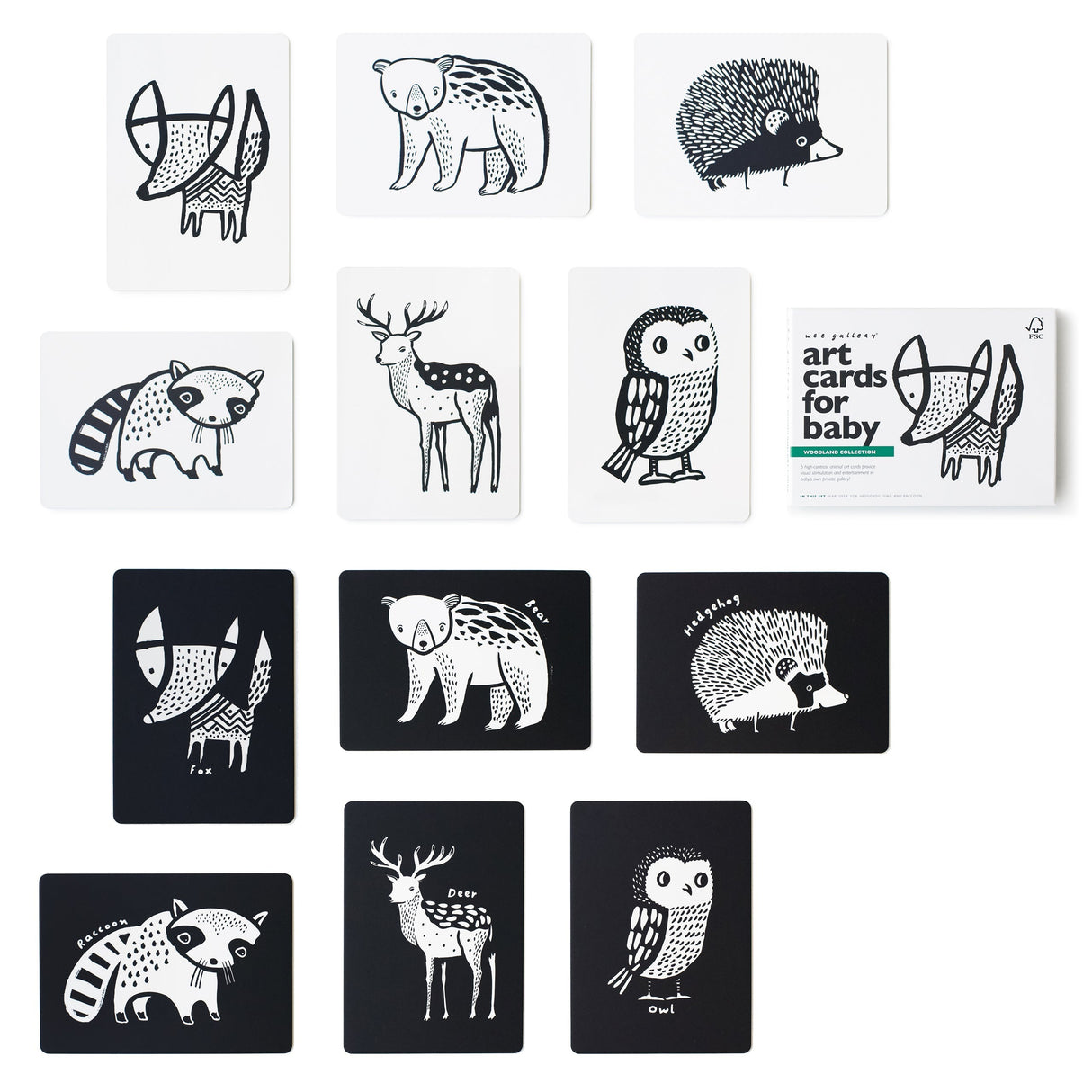 Art Cards for Baby - Woodland Collection - HoneyBug