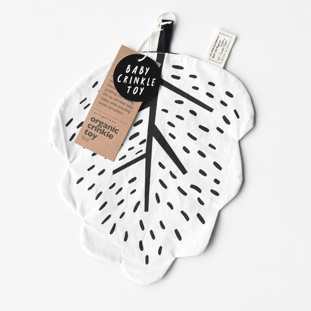 Organic Crinkle Toy - Leaf - HoneyBug