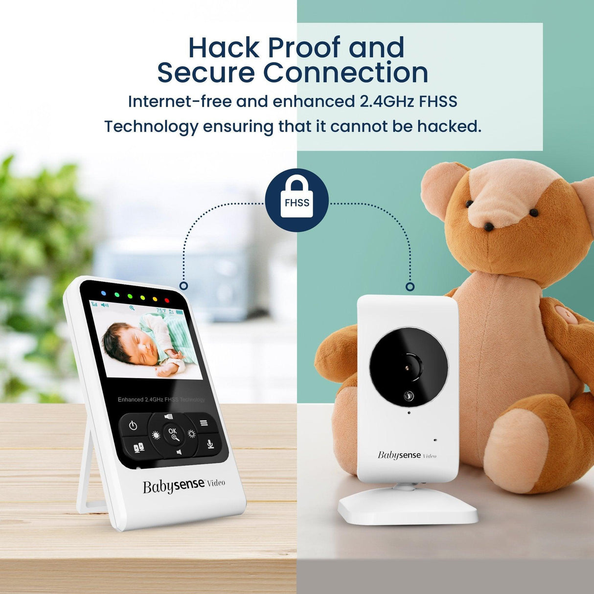 Babysense 7 Safe Sleep & Compact Video Monitor Bundle - HoneyBug
