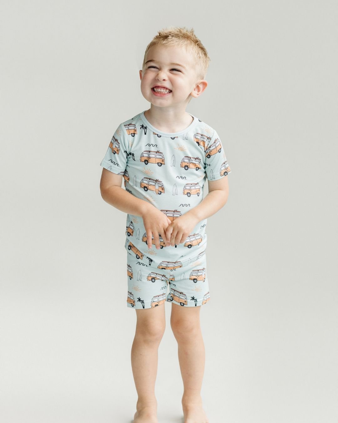 Bamboo Shorts Set | Retro Beach - HoneyBug