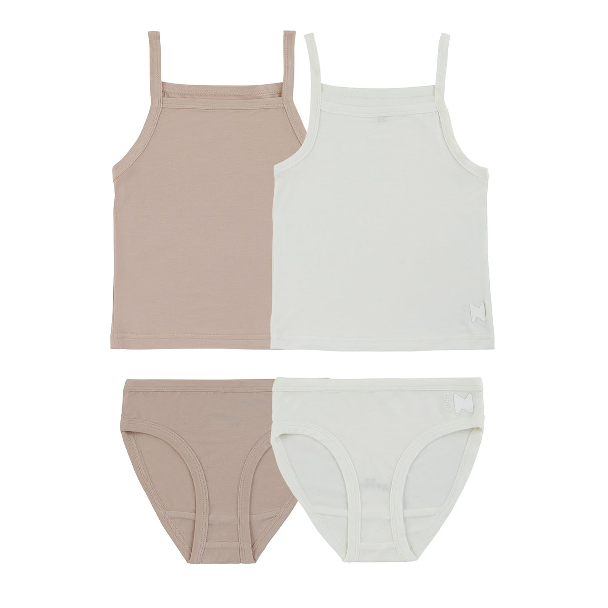 Bamboo Cotton Mauve + White (2 Sets) - HoneyBug