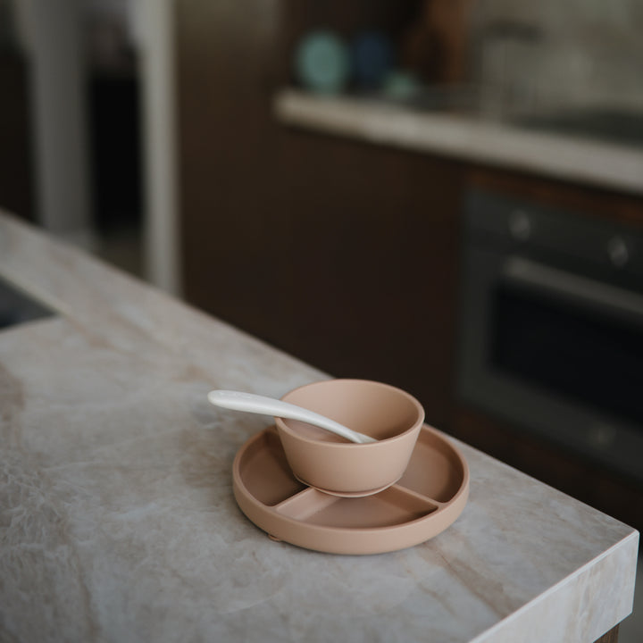 Silicone Suction Bowl - Natural - HoneyBug