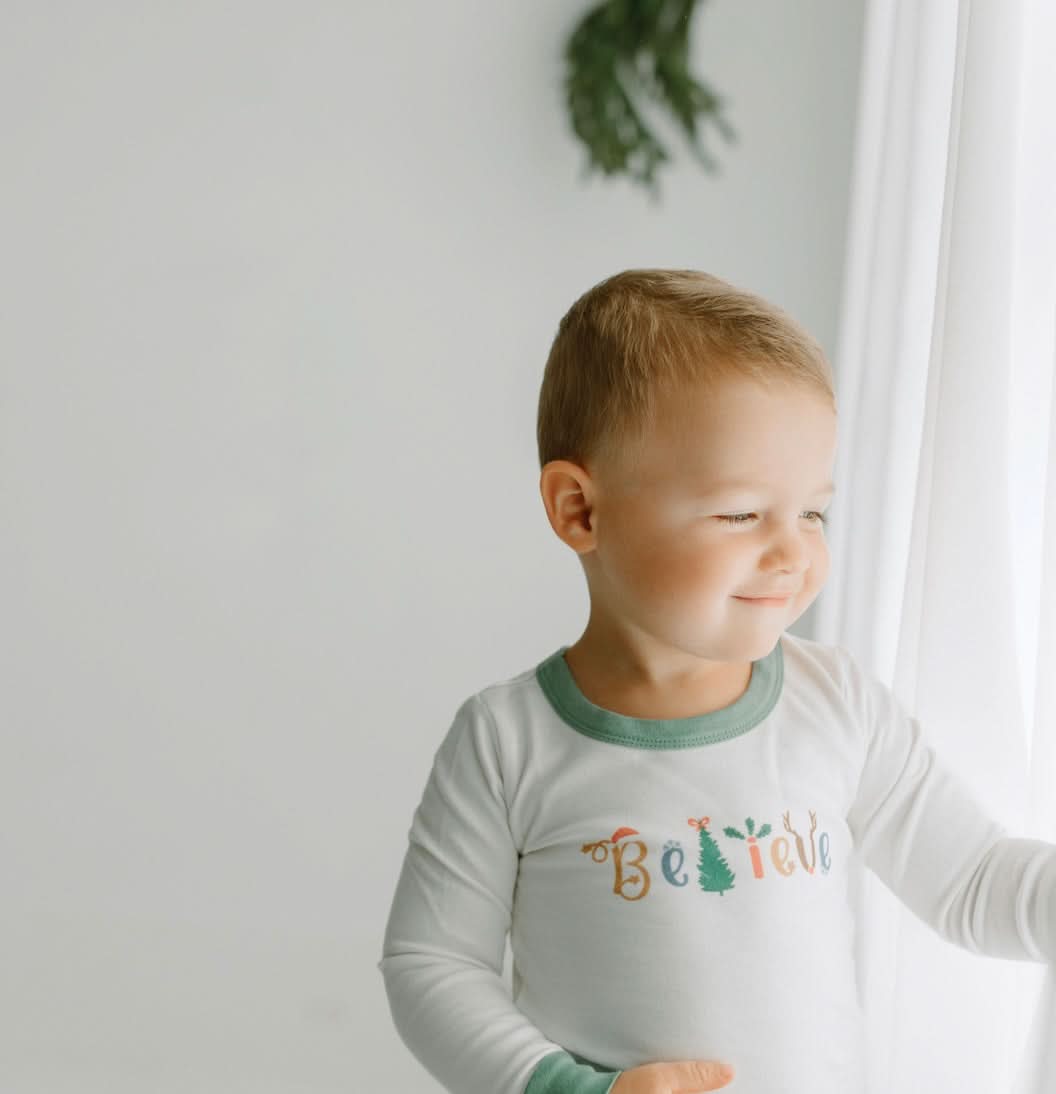 pajamas | believe green - HoneyBug