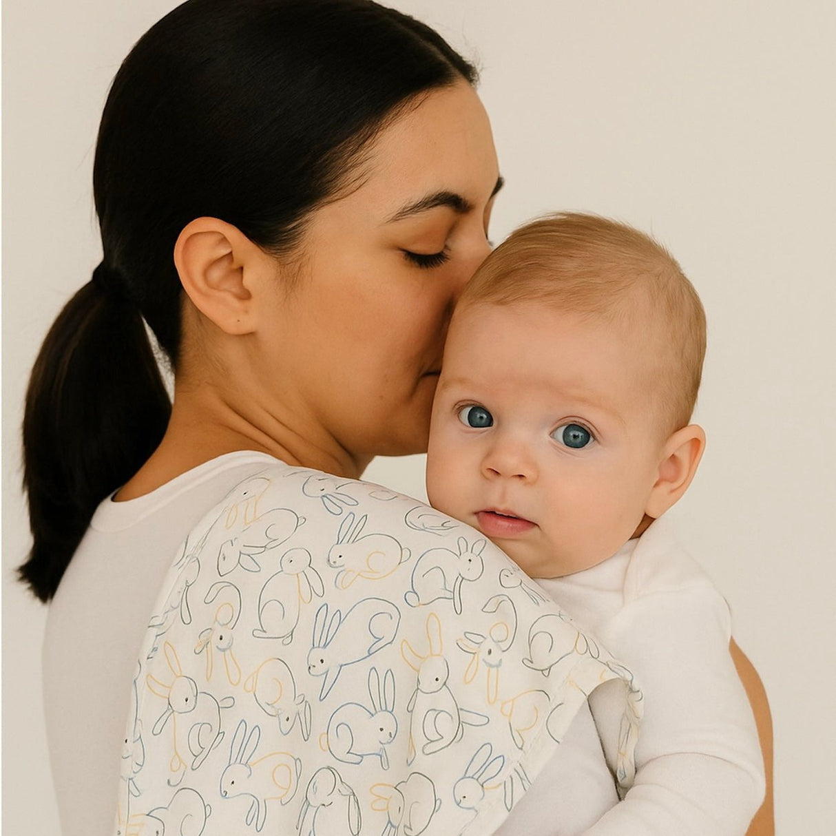 burp cloth | bunnies - HoneyBug