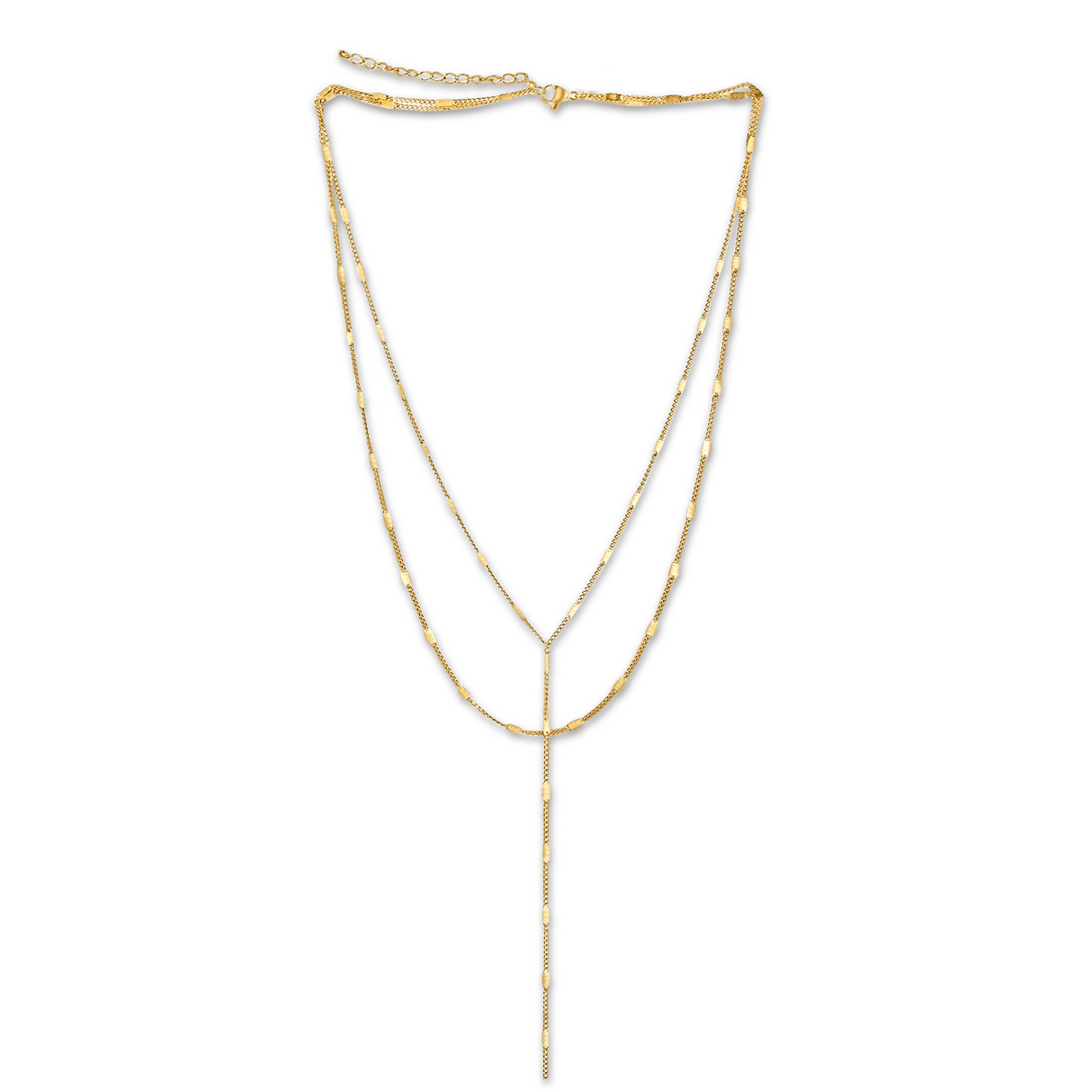 Camilla Dainty Lariat Chain Necklace - HoneyBug