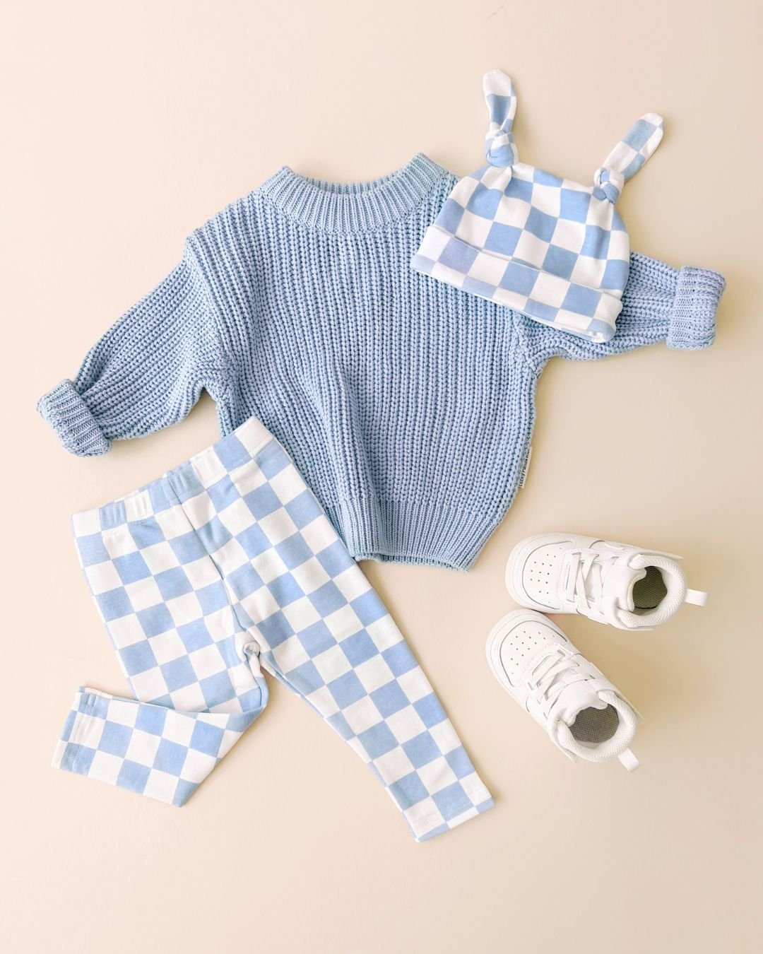 Checkered Leggings | Blue - HoneyBug