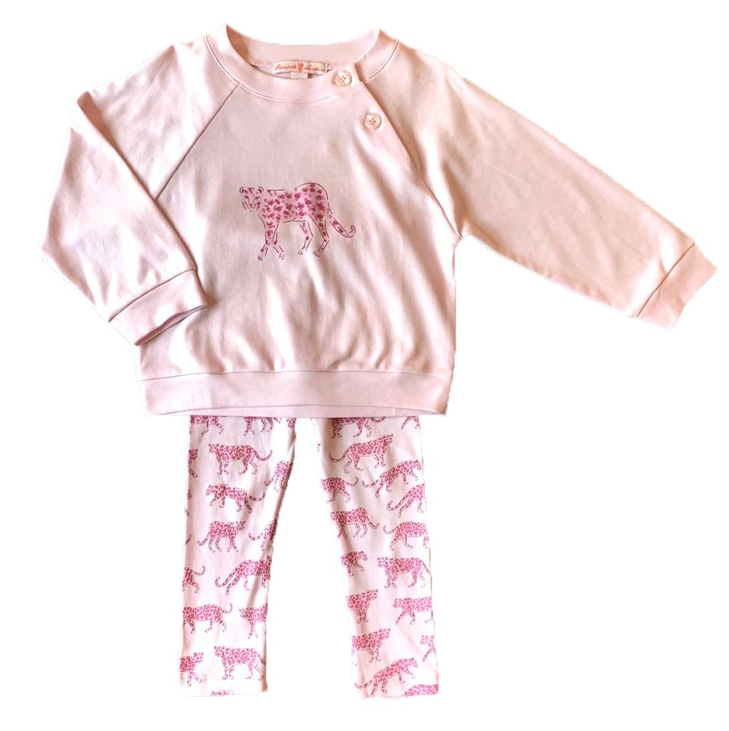 Pink Cheetah Legging - HoneyBug