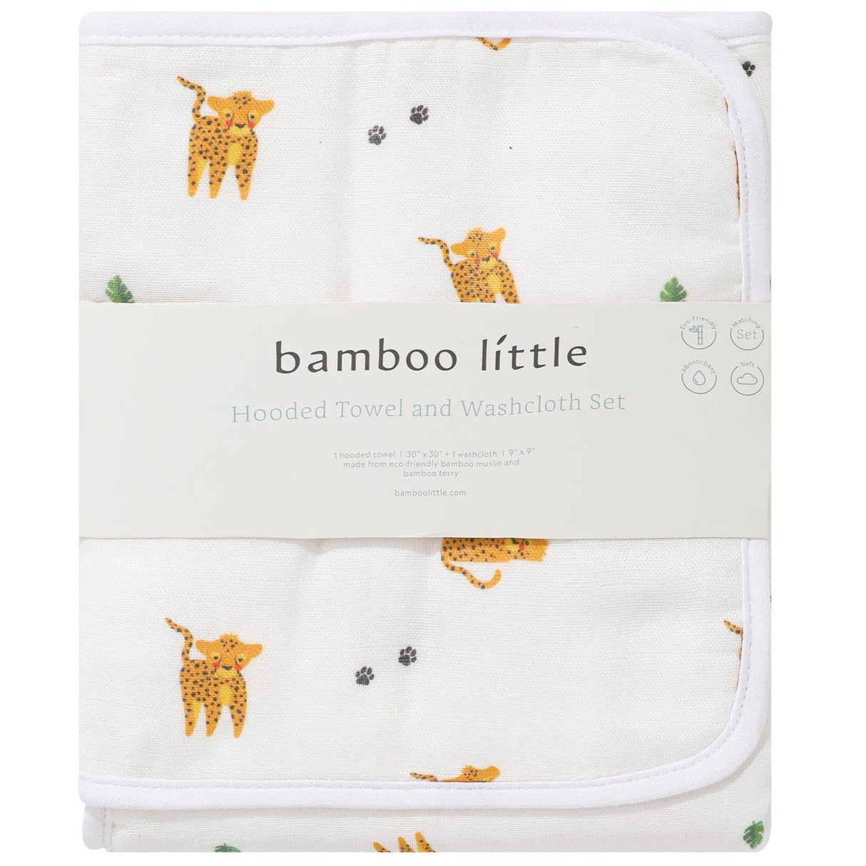 Cheetah Hooded Towel Set - HoneyBug