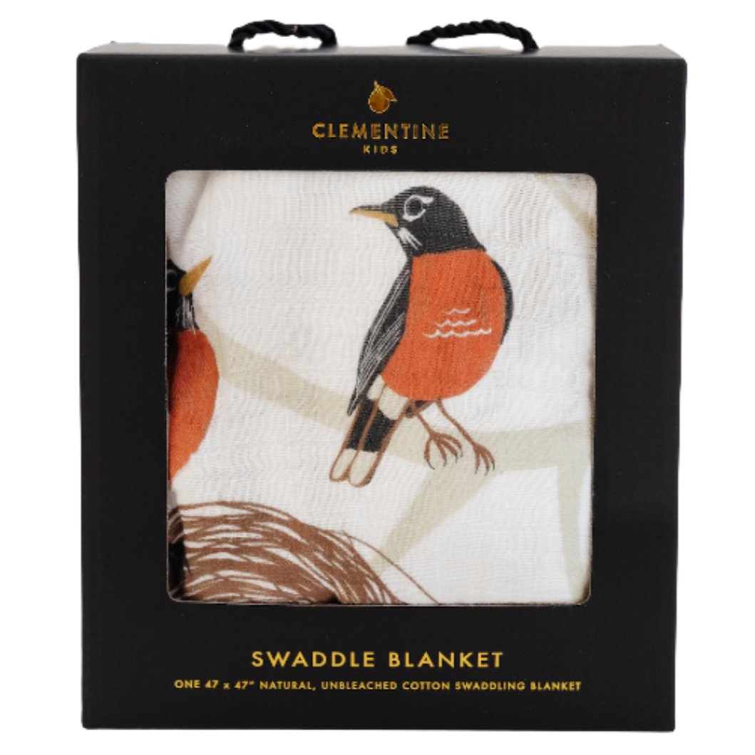 For the Birds Swaddle - HoneyBug