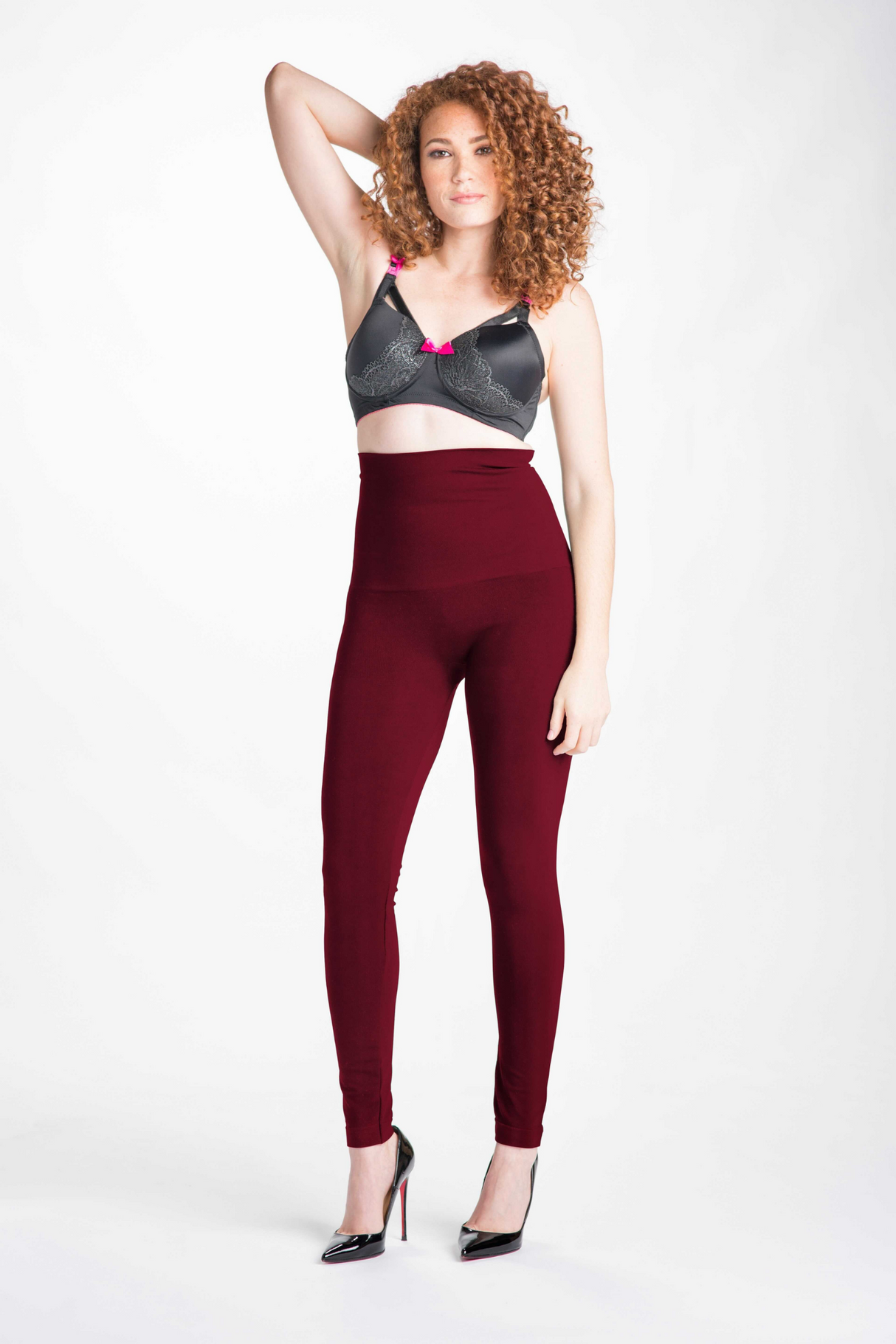 Snapback™ Postpartum Leggings - Crimson - HoneyBug