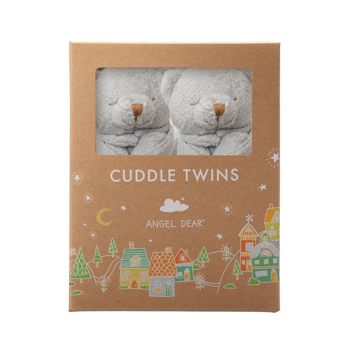 Cuddle Twins - Grey Bear Blankie - HoneyBug