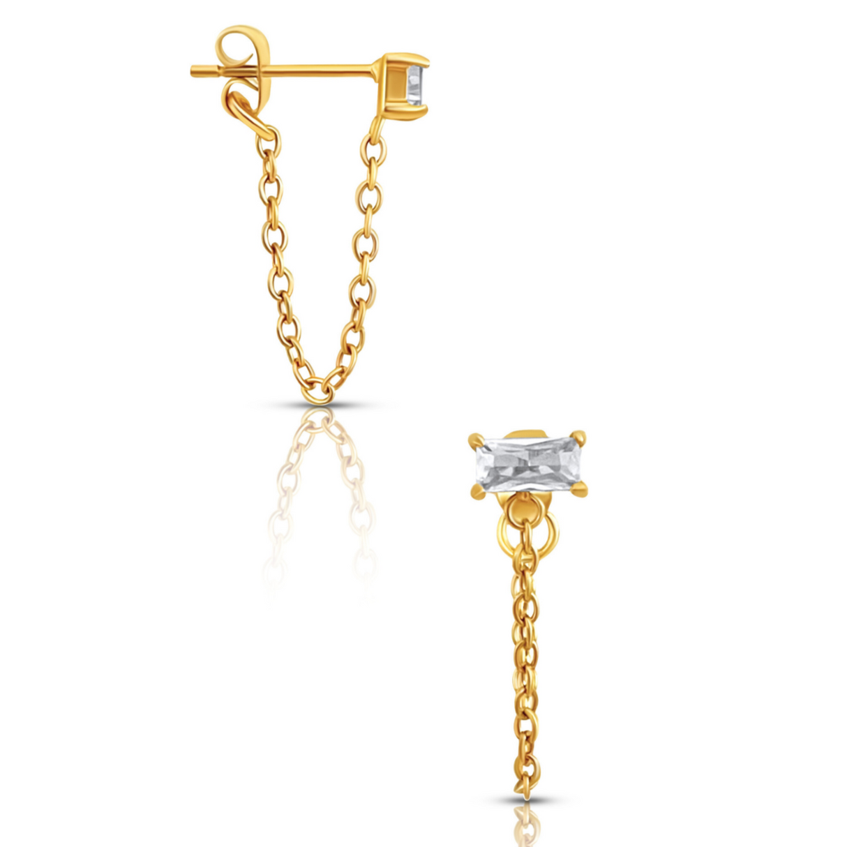 Bella Chain Stud Earring - HoneyBug