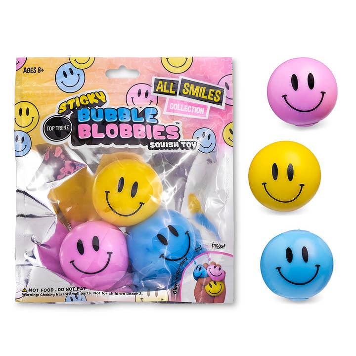 Sticky Bubble Blobbies - Happy Faces - HoneyBug