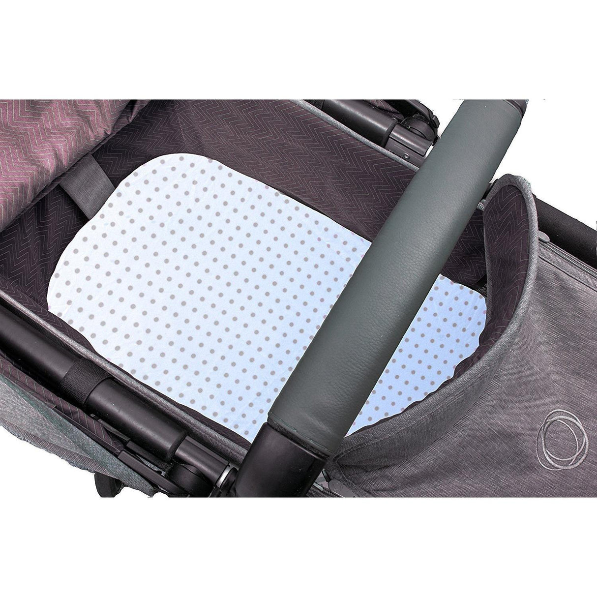 Bassinet Sheet Set - Grey Chevron & Polka Dot - HoneyBug