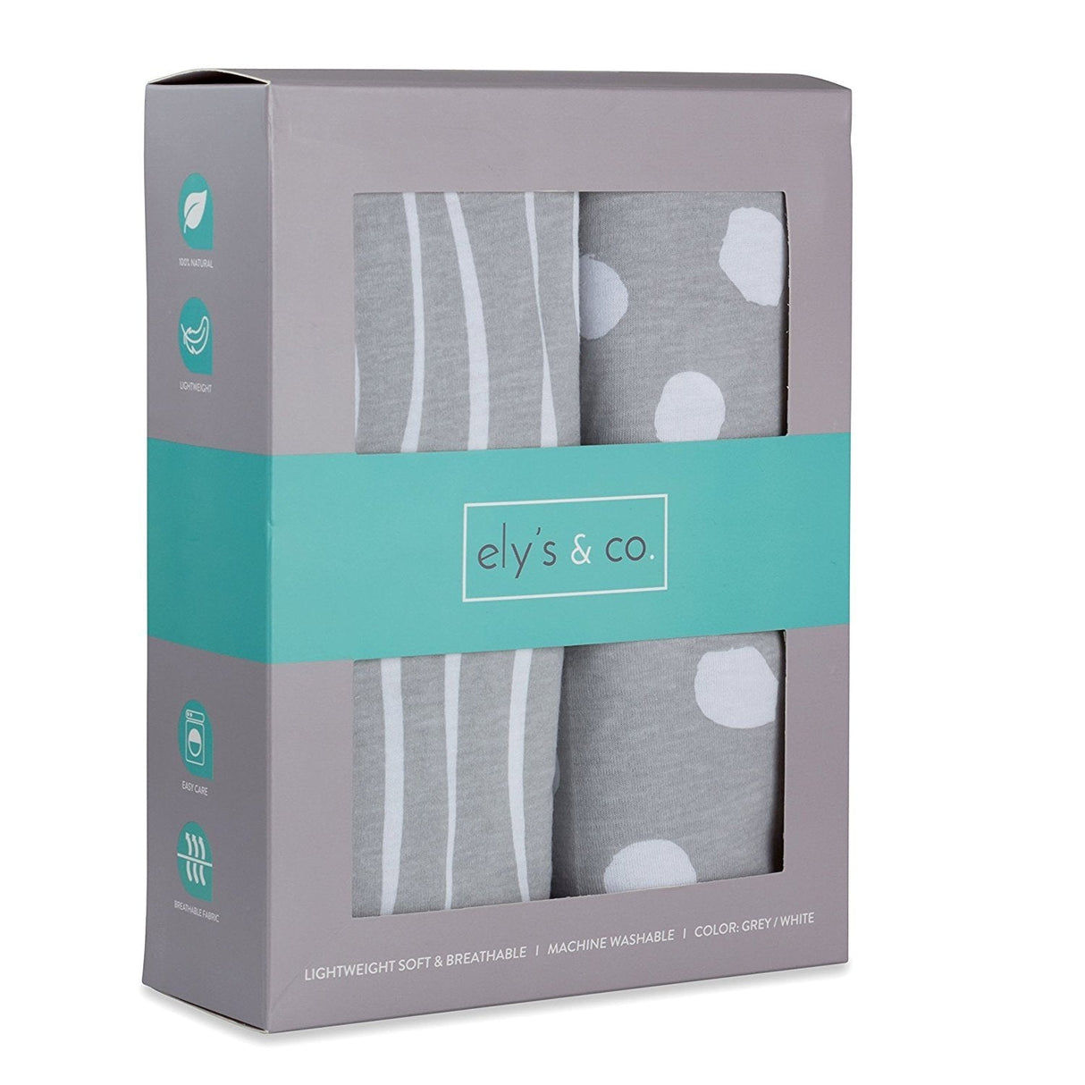 Crib Sheet Set - Grey & White Abstract - HoneyBug