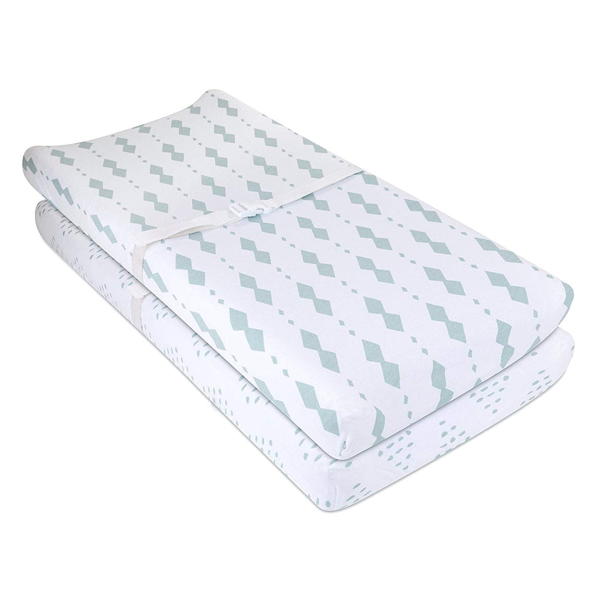 Changing Pad Cover | Cradle Sheet Set - Sage Diamond - HoneyBug