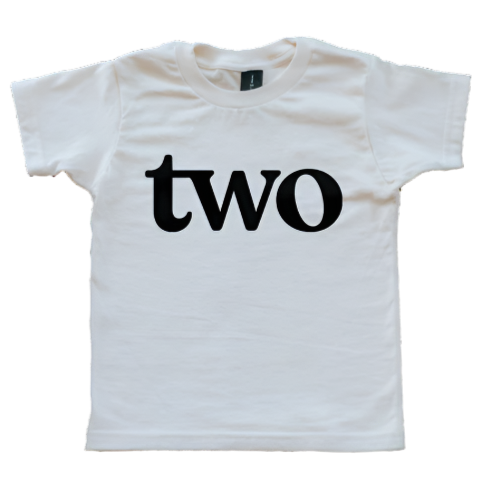 Two Modern Birthday Shirt Organic Kids Tee - HoneyBug