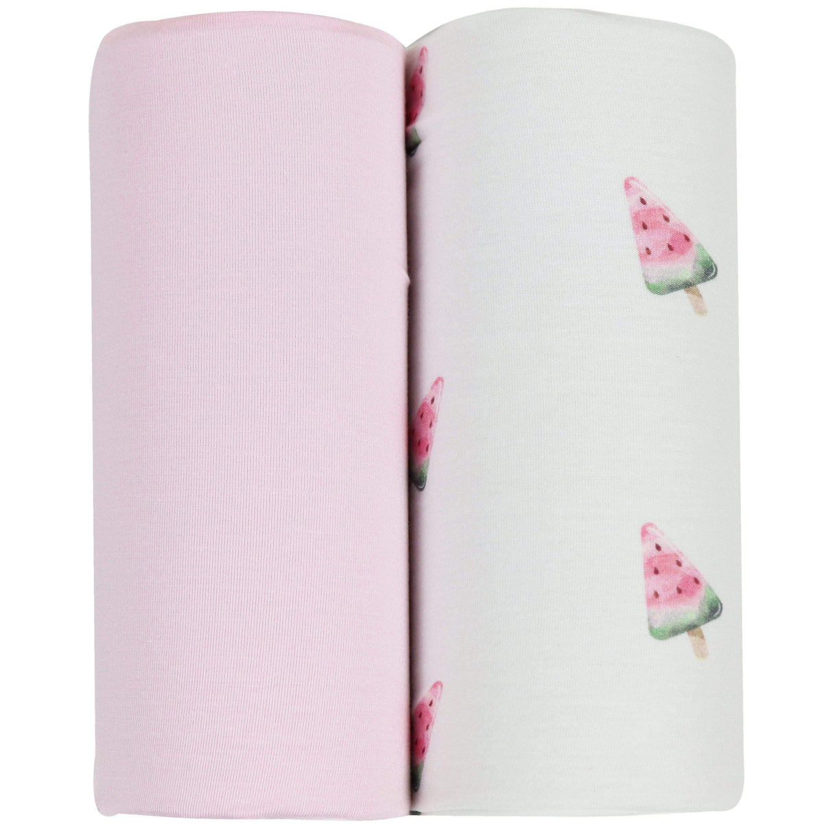 Watermelon Popsicle and Pink 2 PK Swaddle Blanket - HoneyBug
