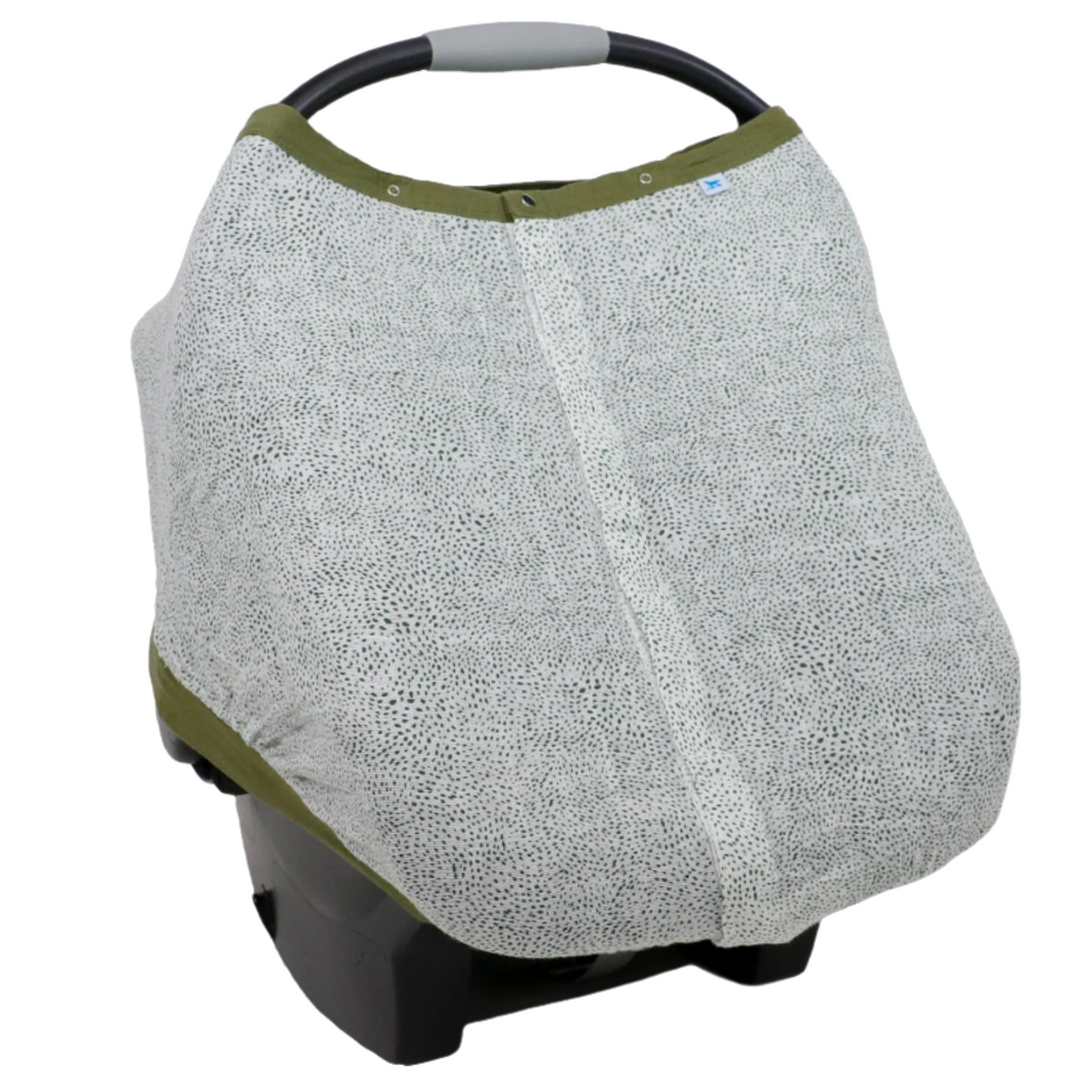 Cotton Muslin Car Seat Canopy - Green Seed - HoneyBug