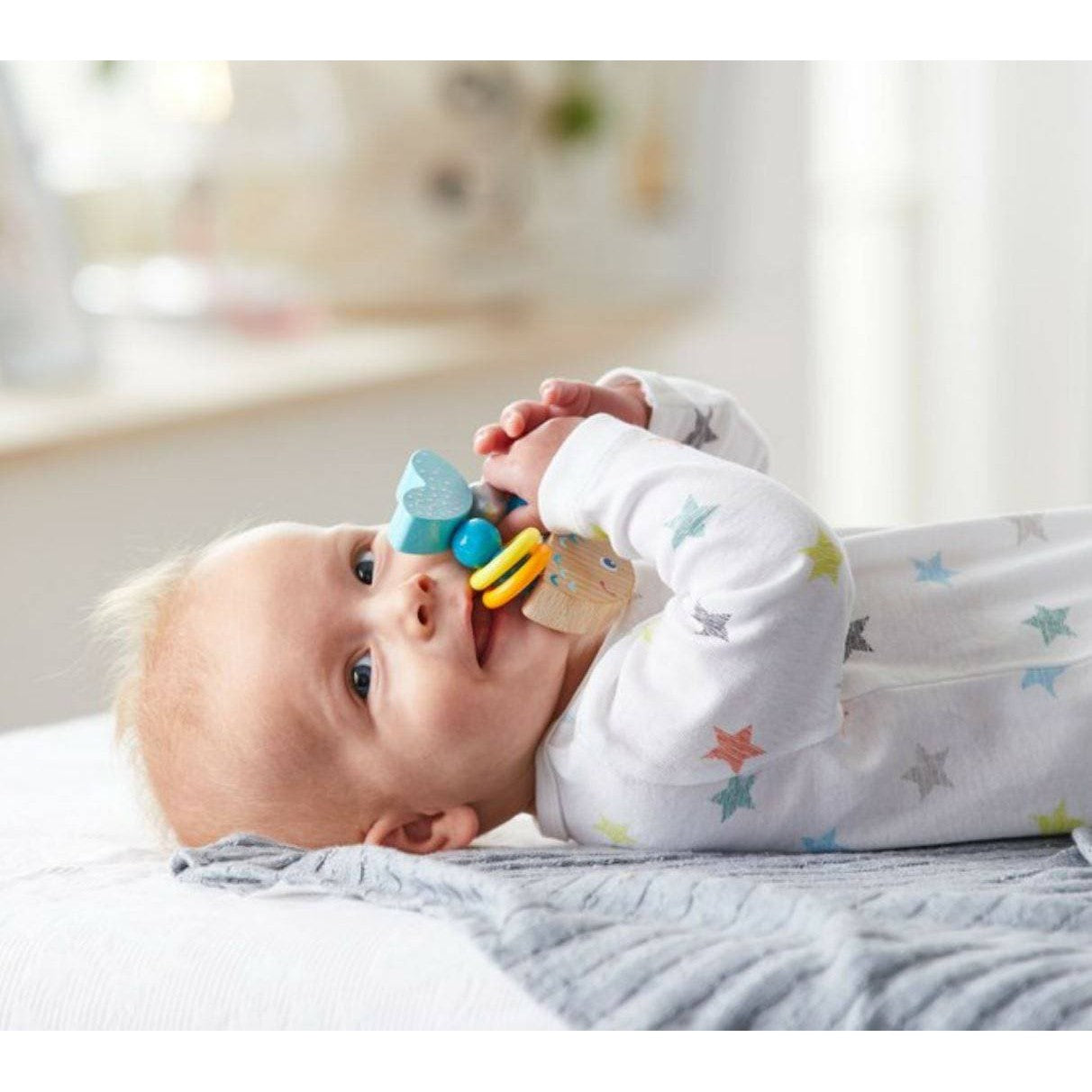 Rattlefish Wooden Baby Rattle - HoneyBug