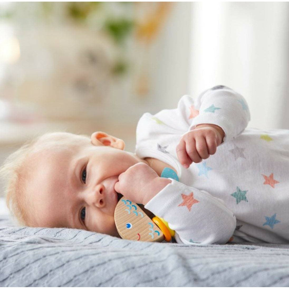 Rattlefish Wooden Baby Rattle - HoneyBug