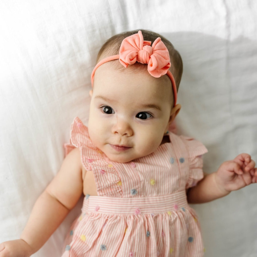 Baby Bloom Bows: Coral - HoneyBug