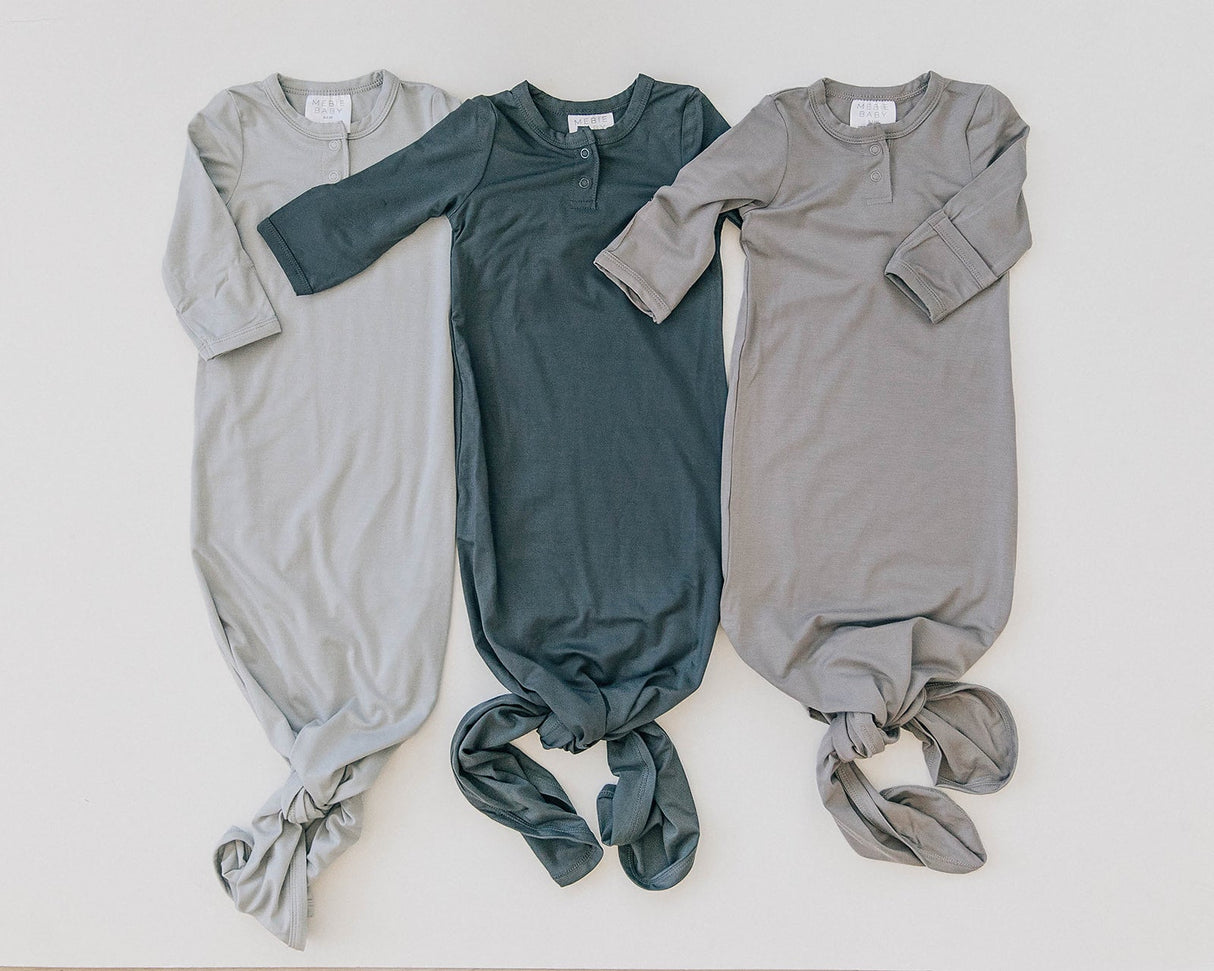 Charcoal Bamboo Knot Gown - HoneyBug