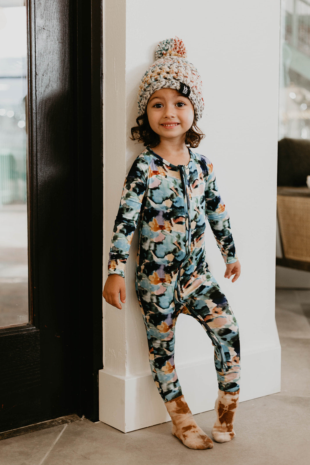 Bamboo Zip Pajamas | Charli Print - HoneyBug