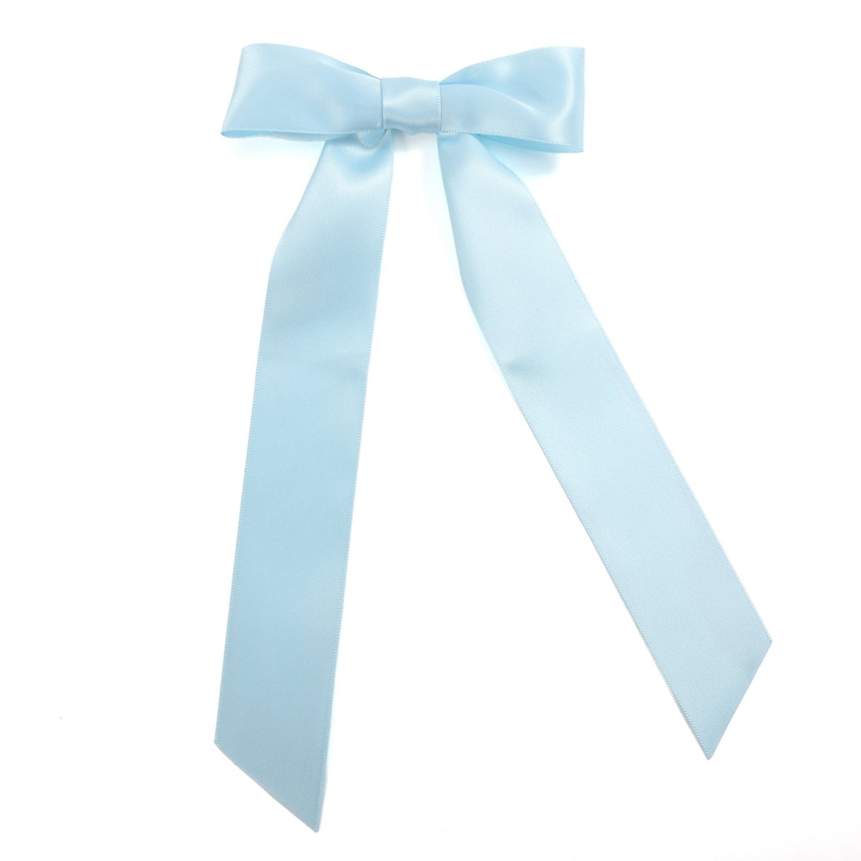 Light Blue Long Tail Hair Bow Clip